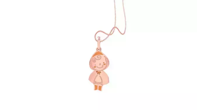 Baby Light Weight Kids Pendant Necklace Charms 3dm stl obj gltf 3D print model