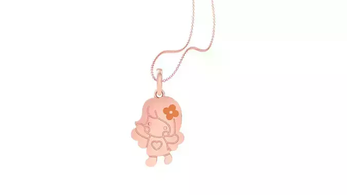  Barbie Light Weight Kids Pendant Necklace Charms 3dm stl obj 3D print model