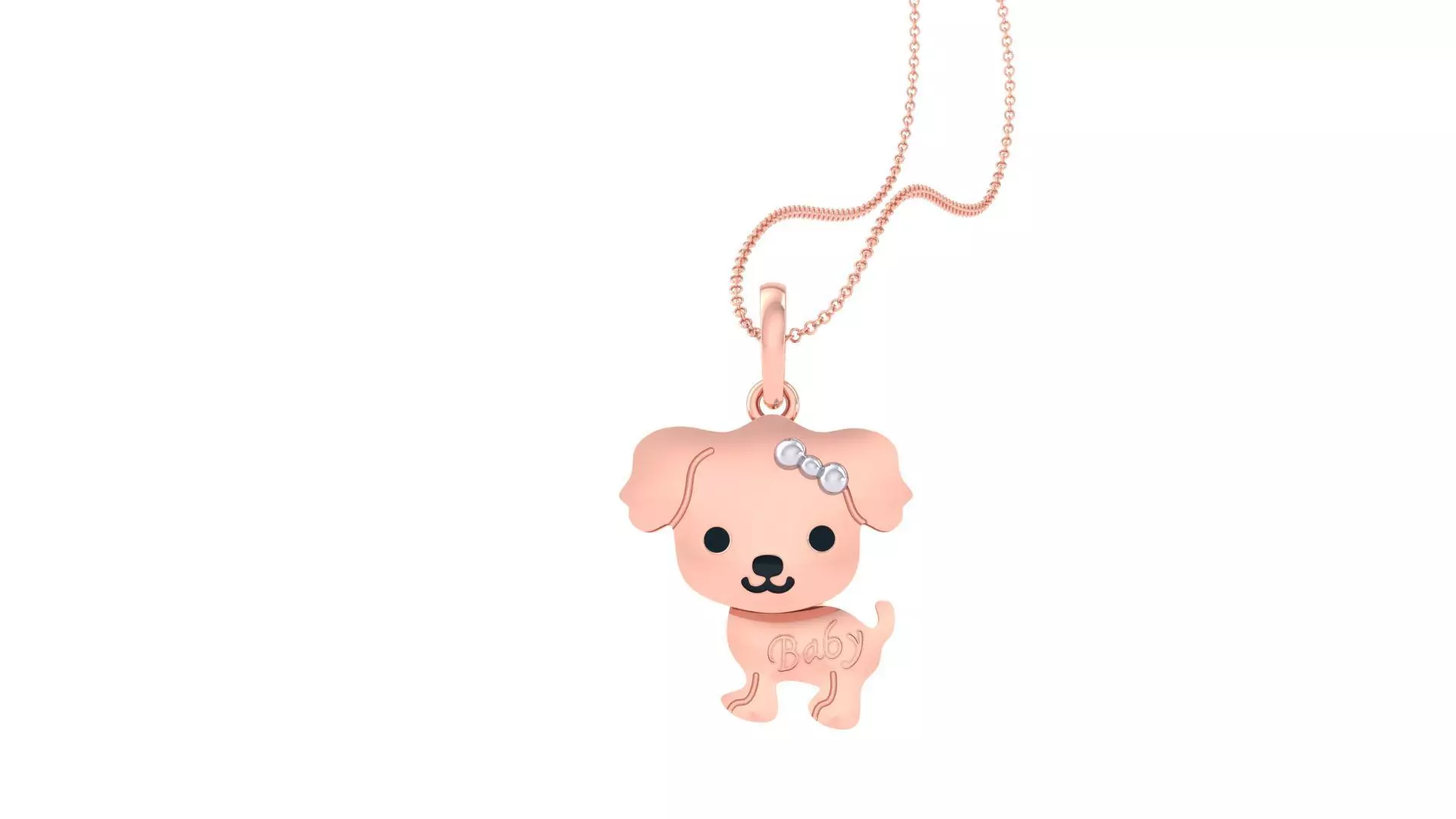 Baby Dog Light Weight Kids Pendant Necklace Charms 3dm stl obj 3D print model