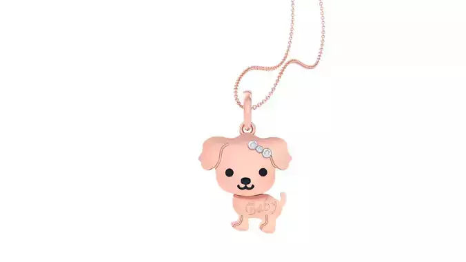 Baby Dog Light Weight Kids Pendant Necklace Charms 3dm stl obj  3D print model