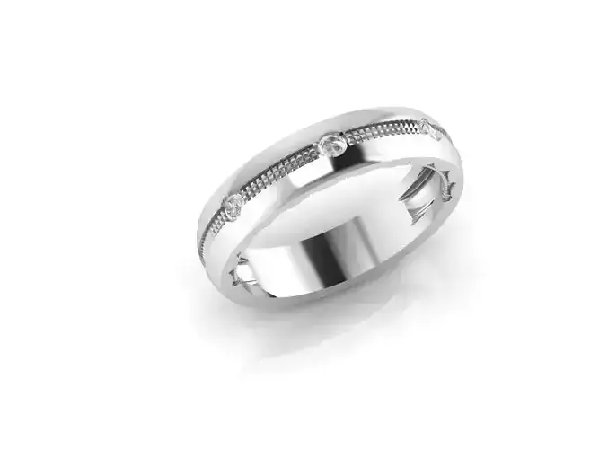 Eternity three diamonds engagement wedding ring