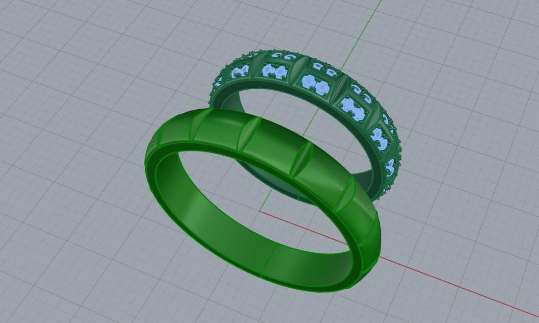 Wedding ring 0081 3D print model_33