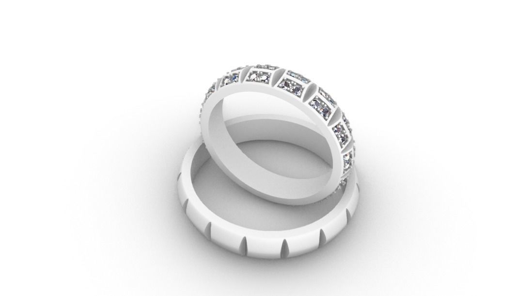 Wedding ring 0081 3D print model_44