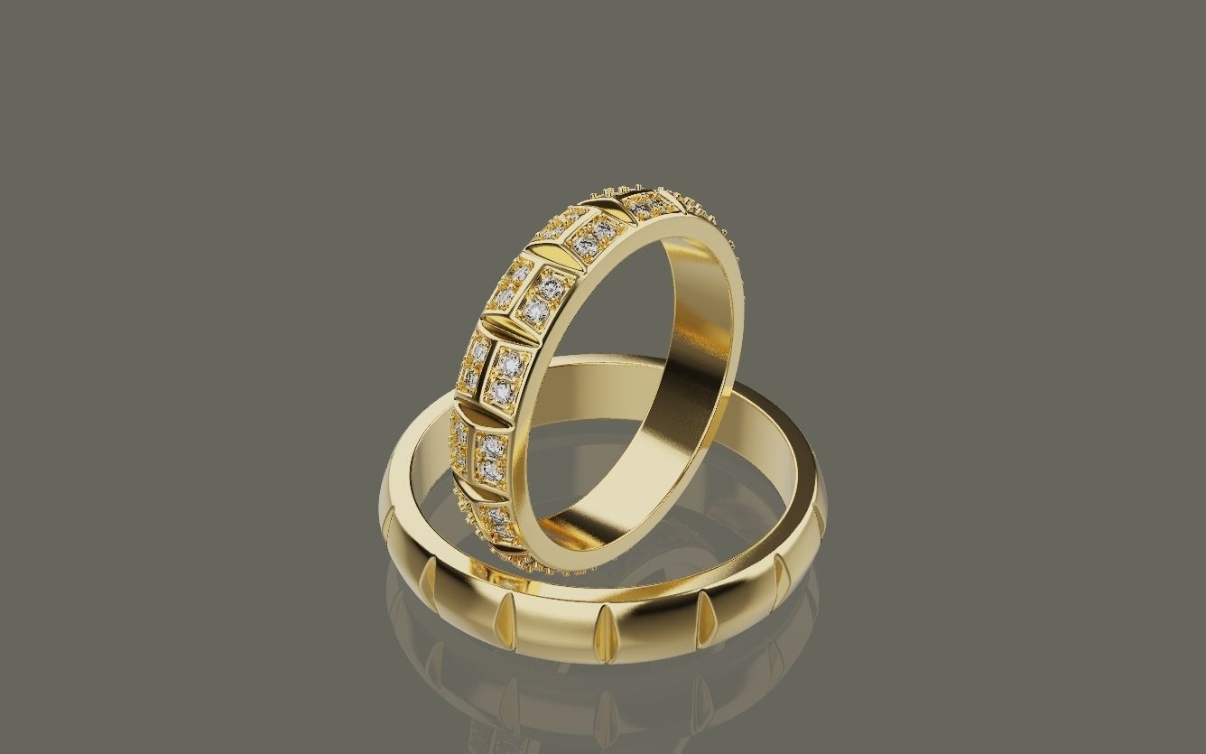 Wedding ring 0081 3D print model_26