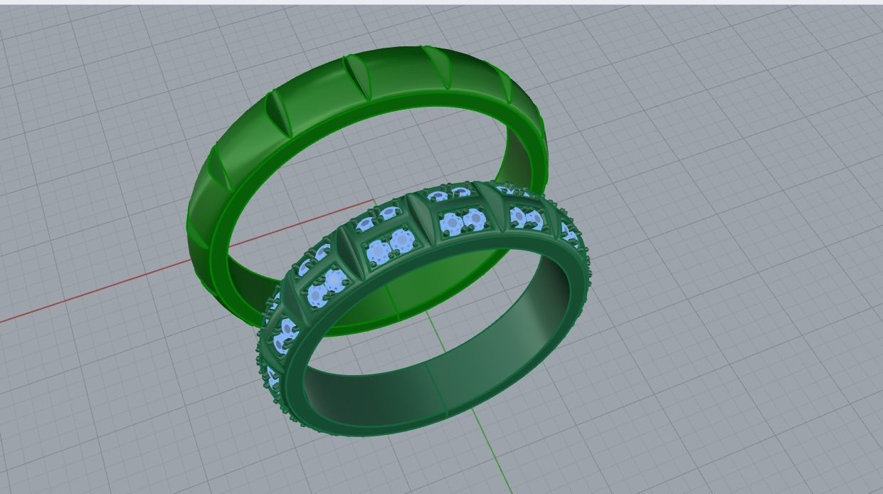Wedding ring 0081 3D print model_34