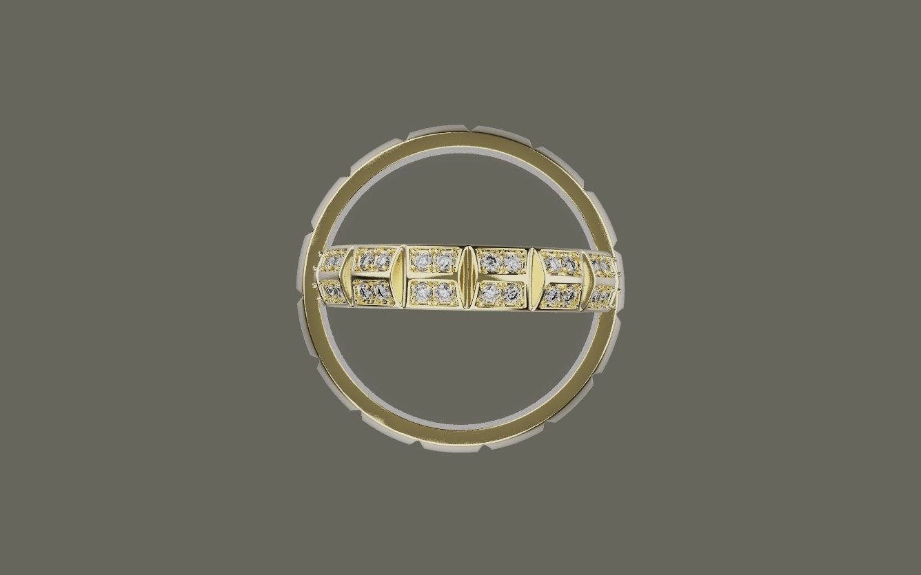 Wedding ring 0081 3D print model_1