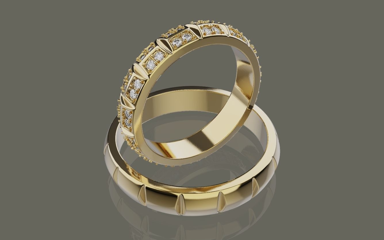 Wedding ring 0081 3D print model_20
