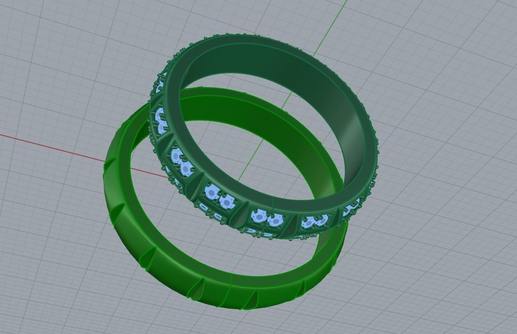 Wedding ring 0081 3D print model_35