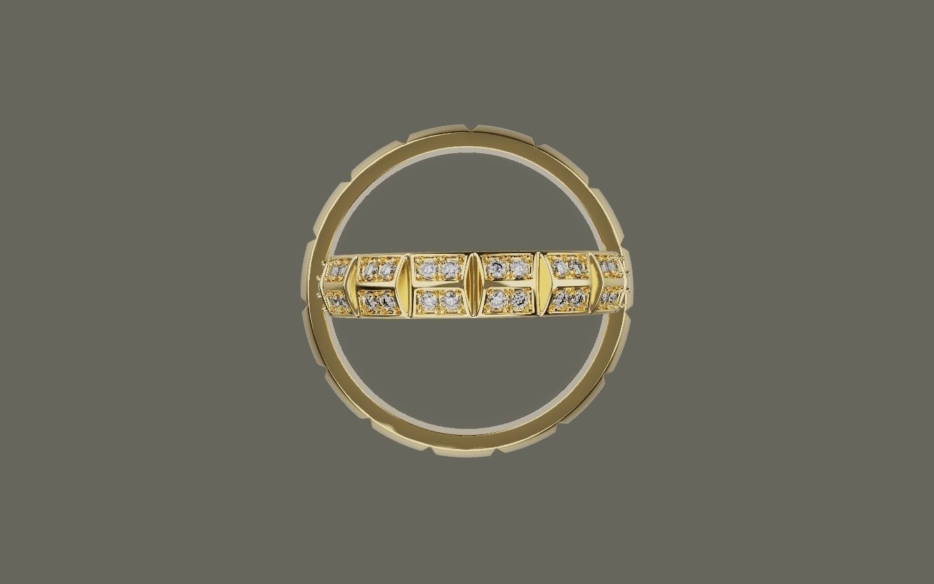 Wedding ring 0081 3D print model_11