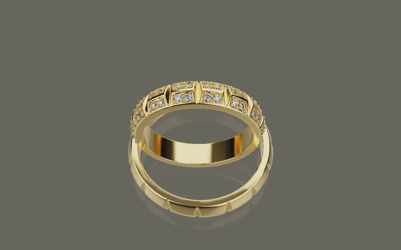 Wedding ring 0081 3D print model_27