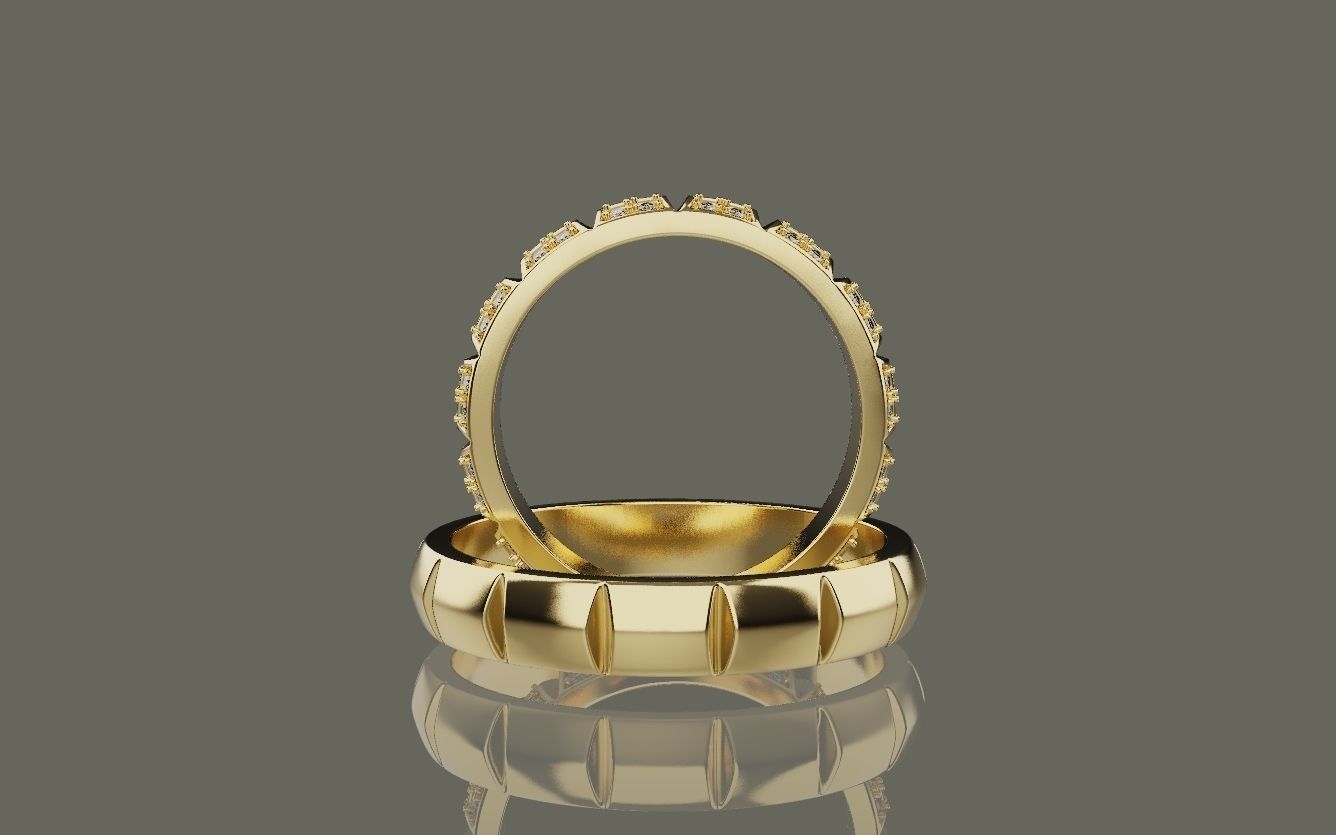 Wedding ring 0081 3D print model_22