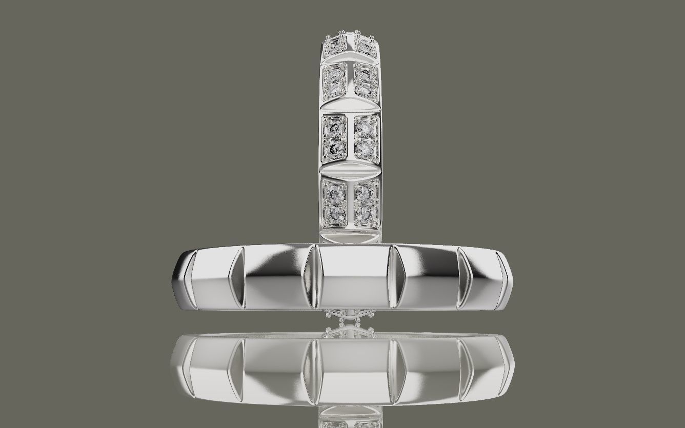 Wedding ring 0081 3D print model_13