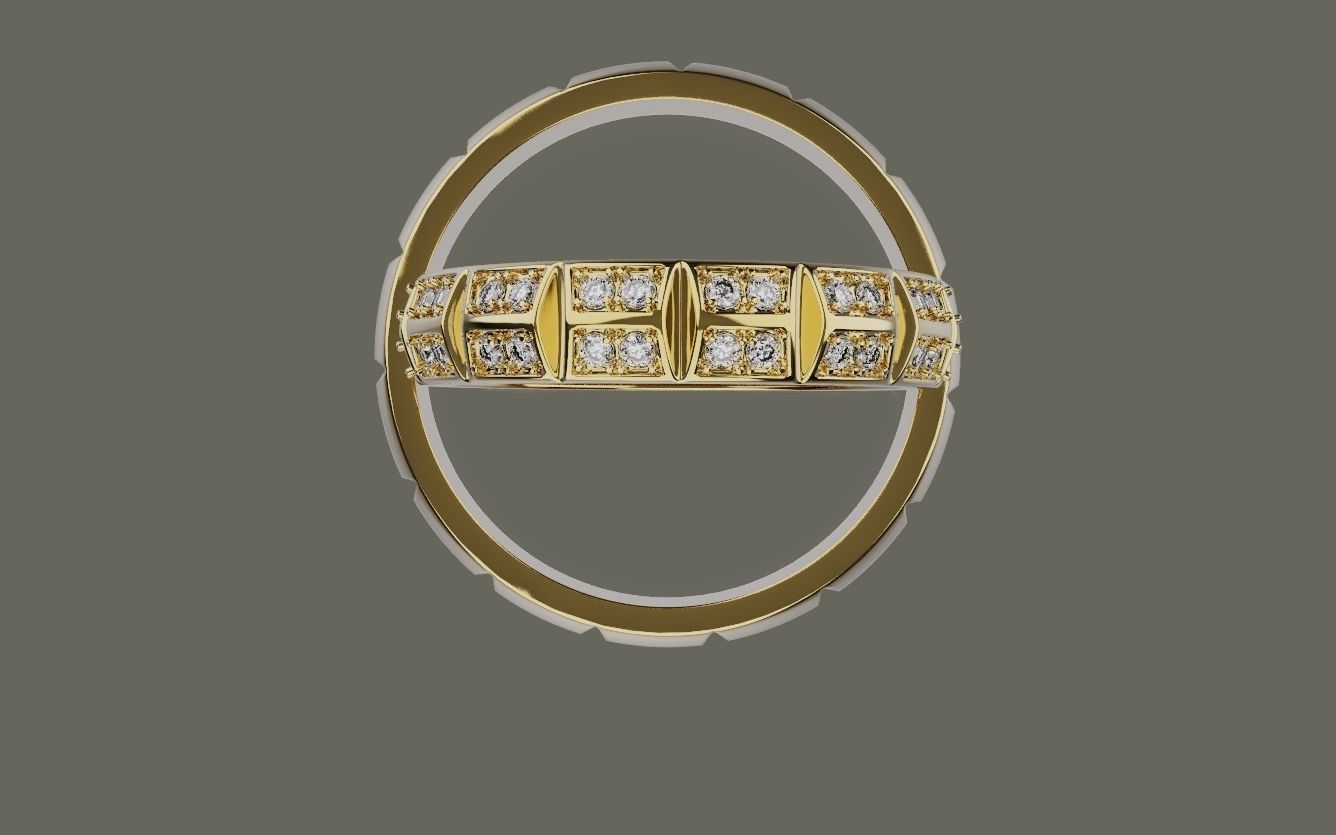 Wedding ring 0081 3D print model_17