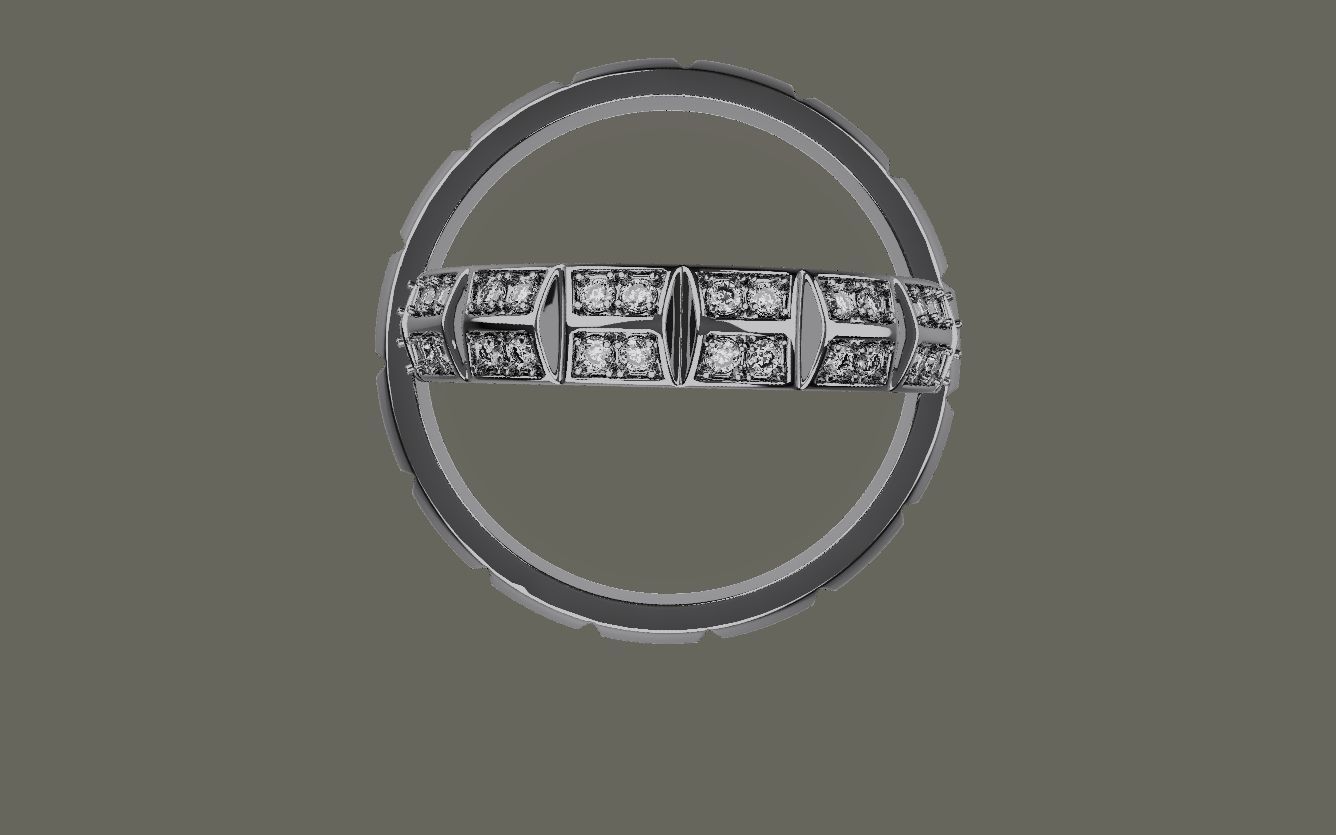 Wedding ring 0081 3D print model_9