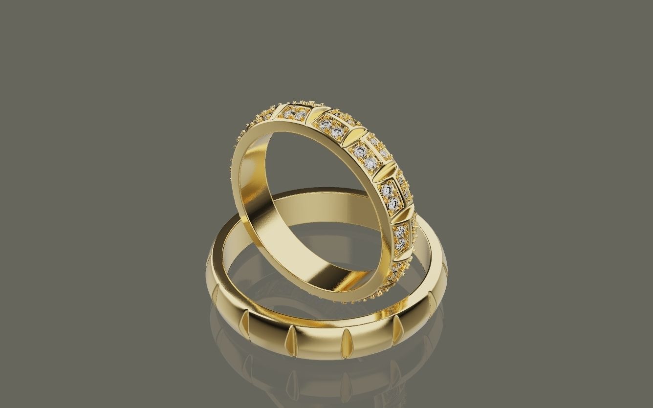 Wedding ring 0081 3D print model_28