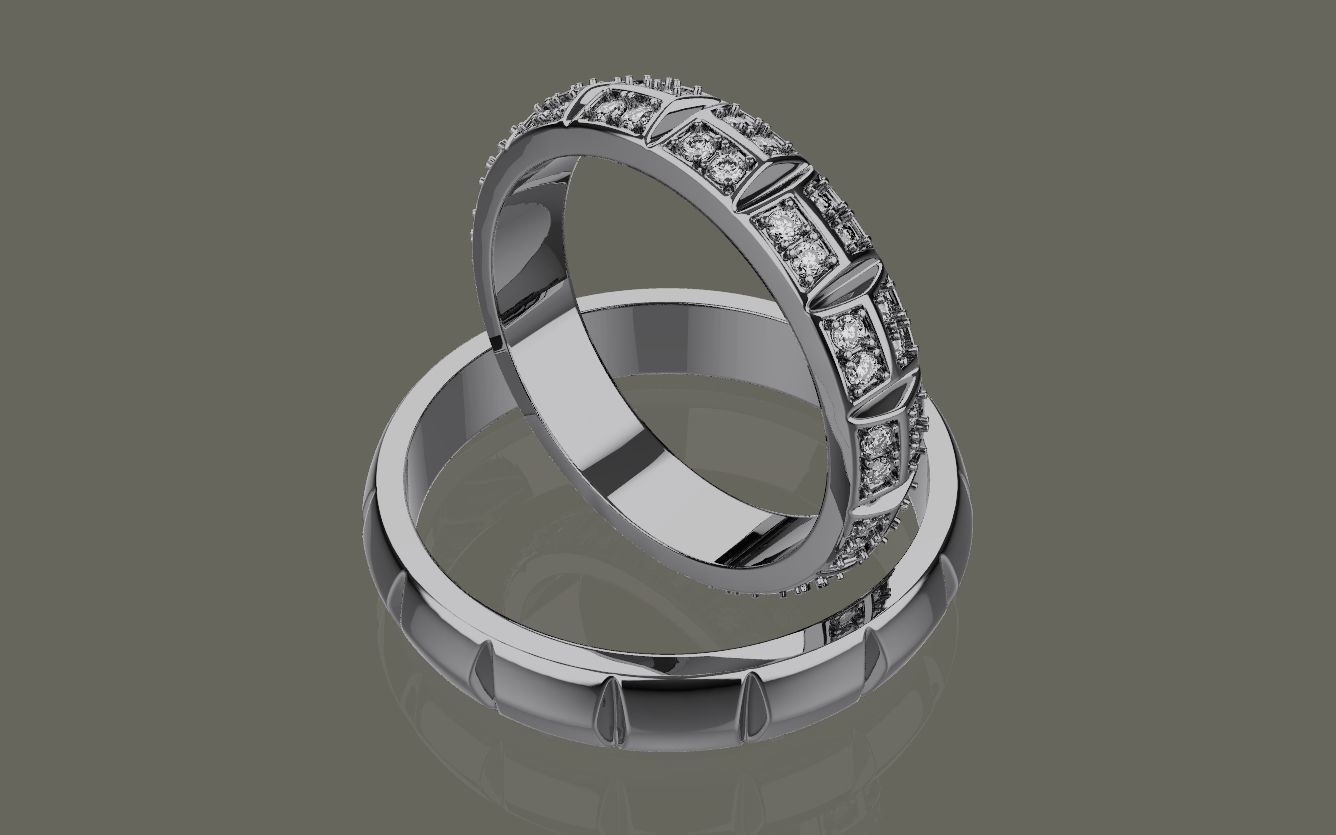 Wedding ring 0081 3D print model_10
