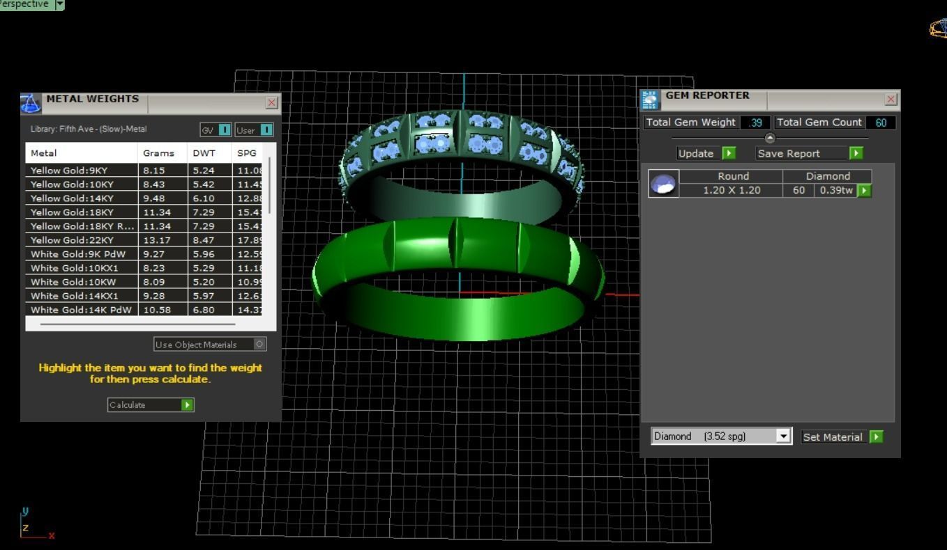 Wedding ring 0081 3D print model_41