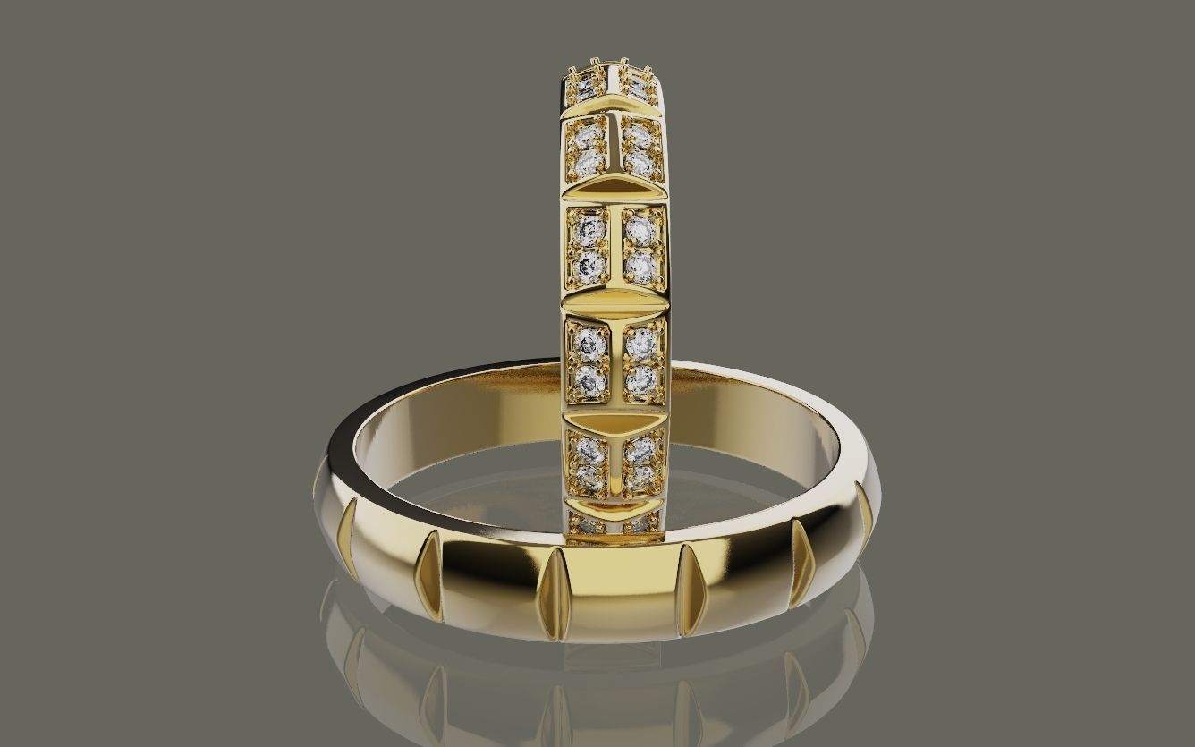 Wedding ring 0081 3D print model_18