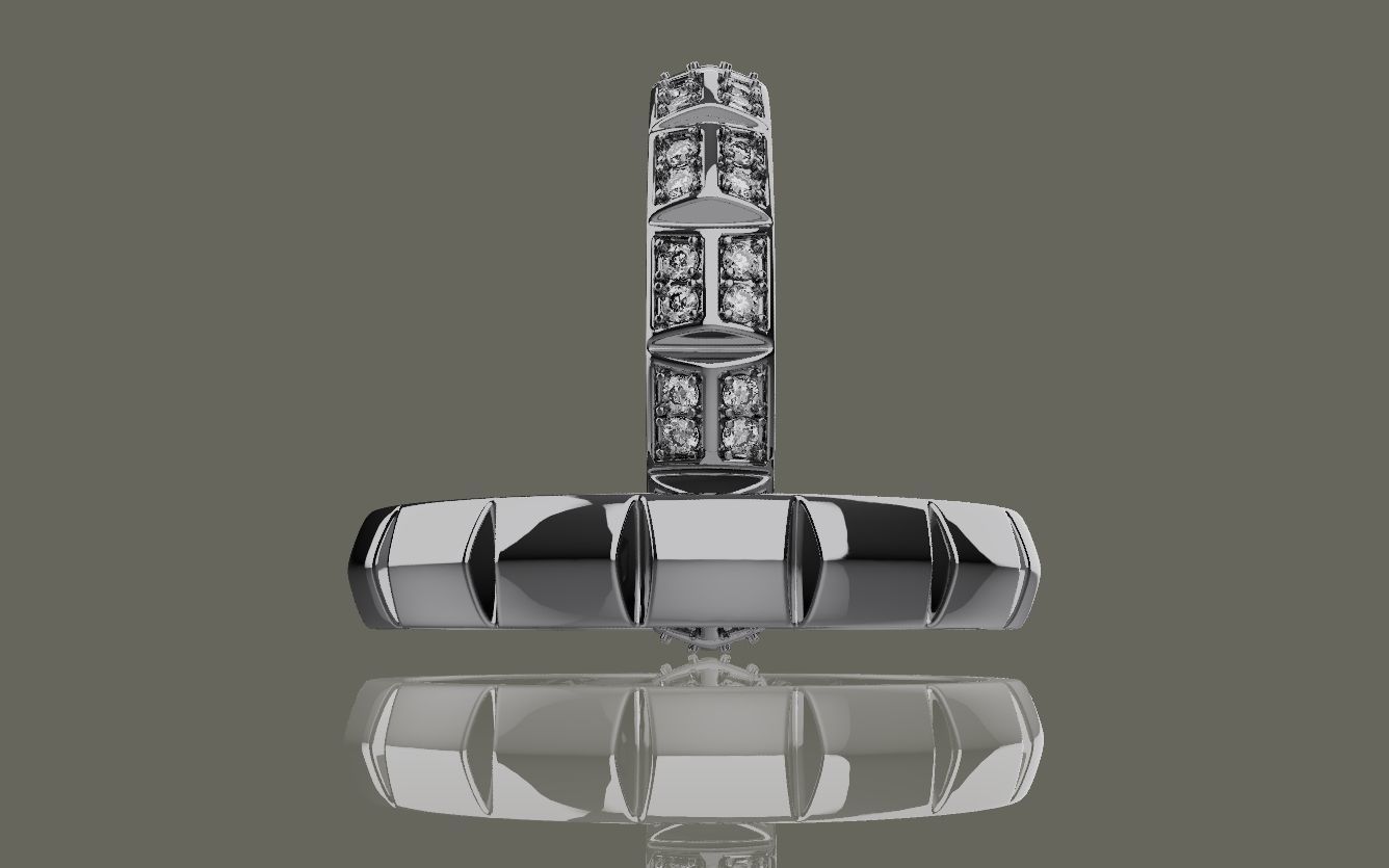 Wedding ring 0081 3D print model_12