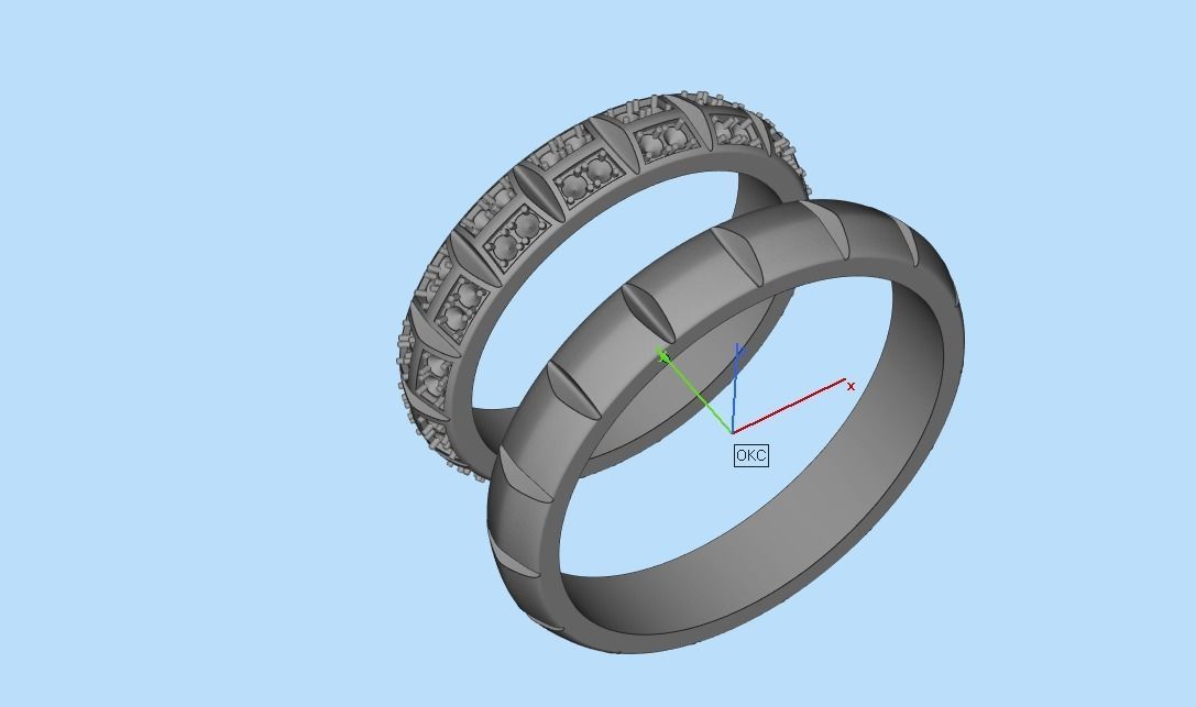Wedding ring 0081 3D print model_47