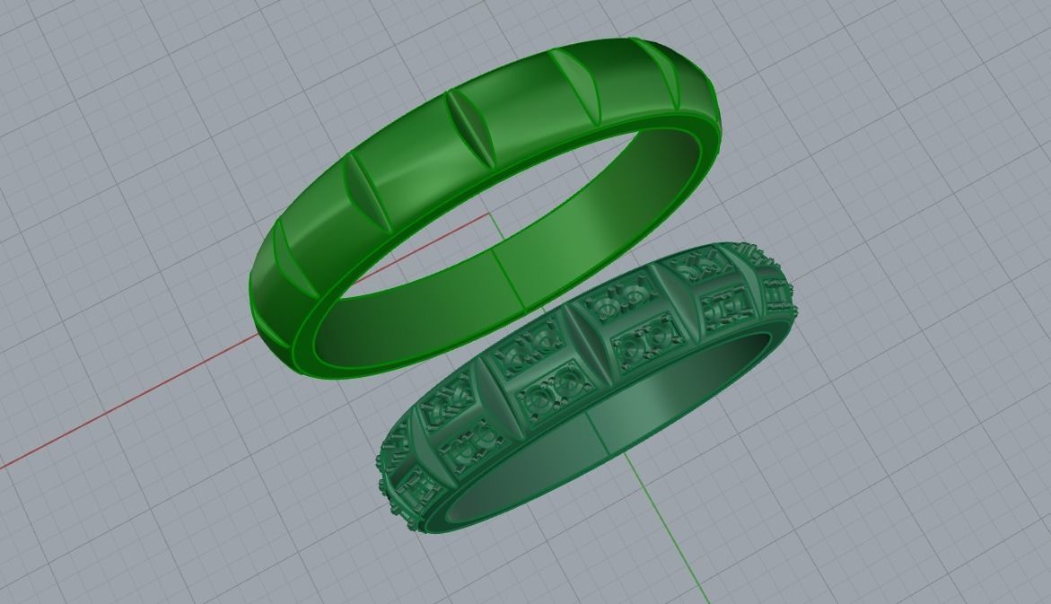 Wedding ring 0081 3D print model_36