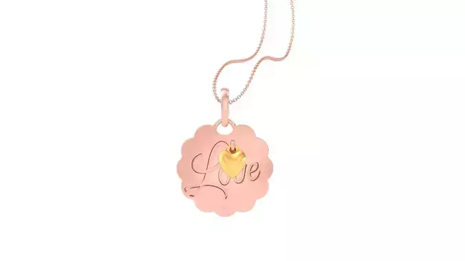 Love Heart Valentine Light Weight Kids Pendant Necklace Charms