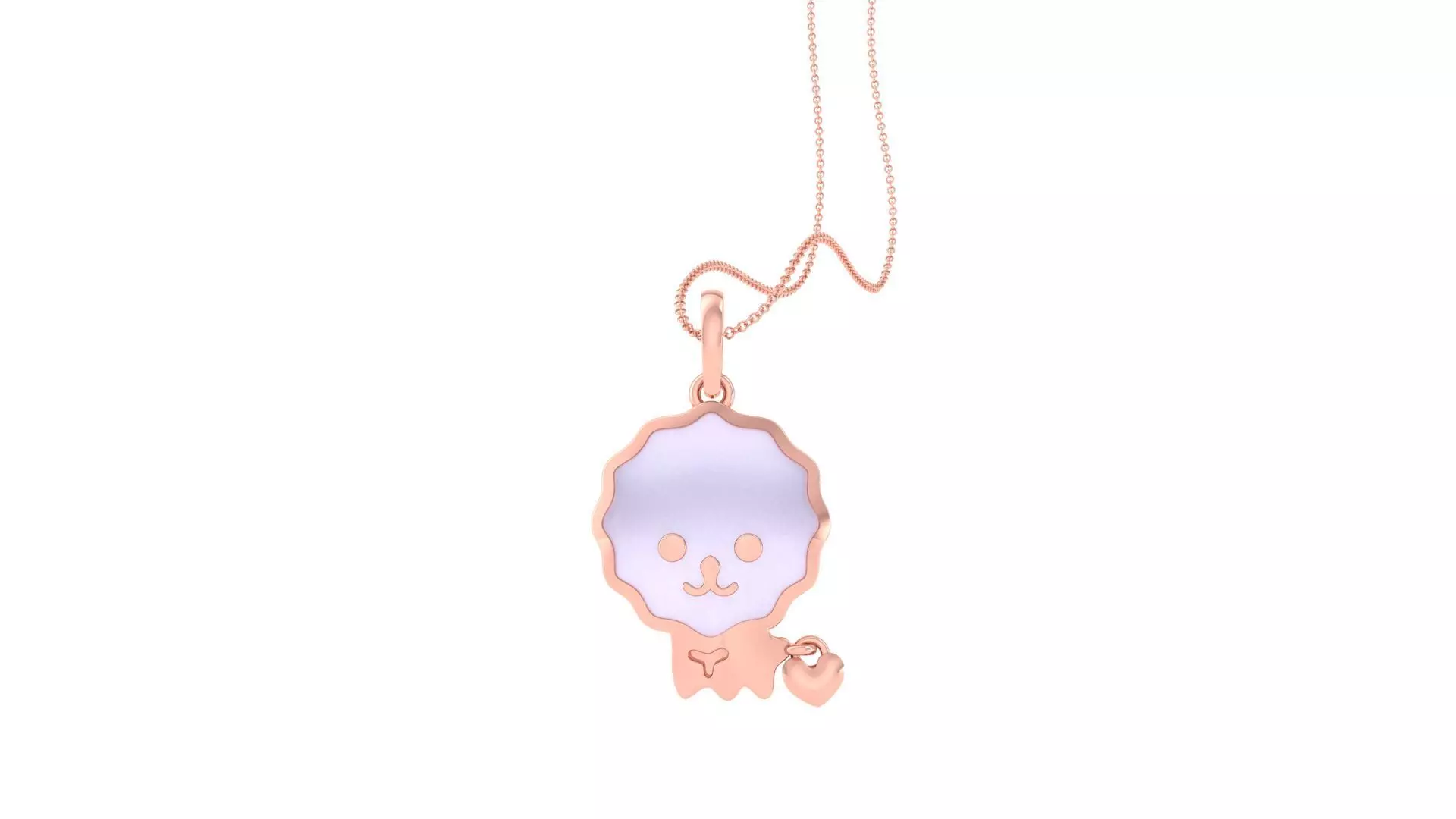 Puppy Dog Heart Light Weight Kids Pendant Necklace Charms 3dm 3D print model