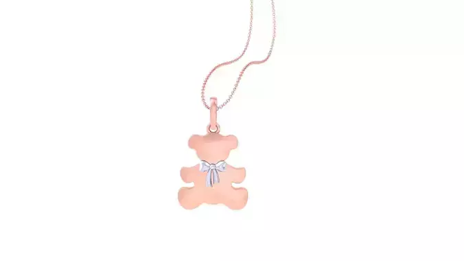 Panda with Bow Tie Light Weight Kids Pendant Necklace Charms 3dm 3D print model
