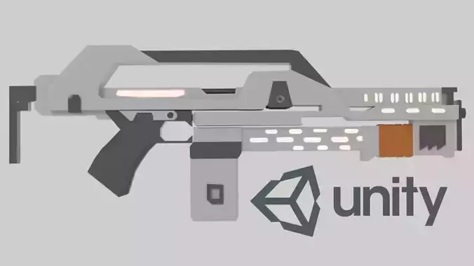 sci fi low poly gun  Low-poly 3D model