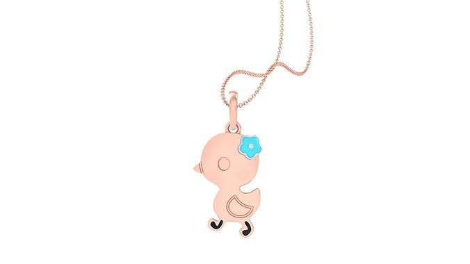 Duck Flower Light Weight Kids Pendant Necklace Charms 3dm stl 3D print model