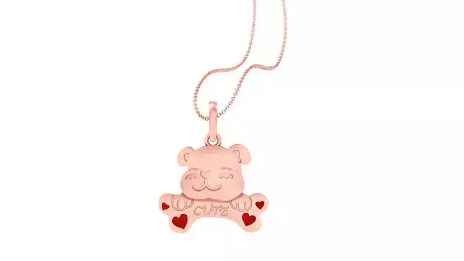 Puppy Bone Cute Light Weight Kids Pendant Necklace Charms 3dm  3D print model