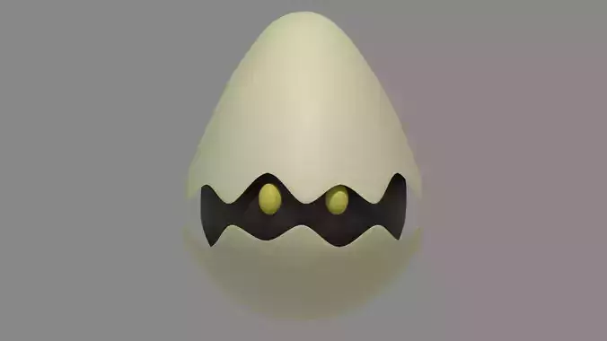 Egg Creature Low-poly 3D model