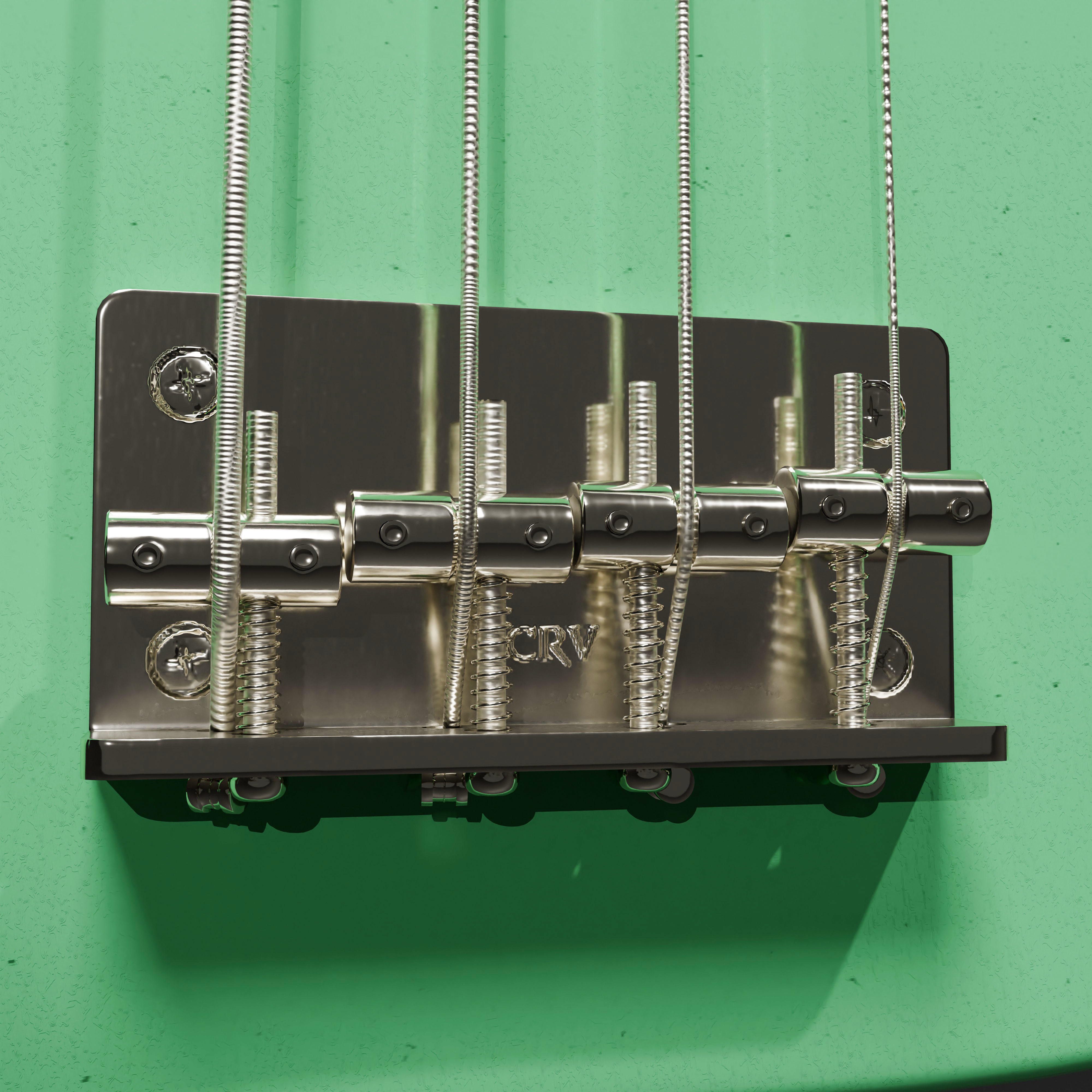 Precision Bass Green and Maple 3D model_4