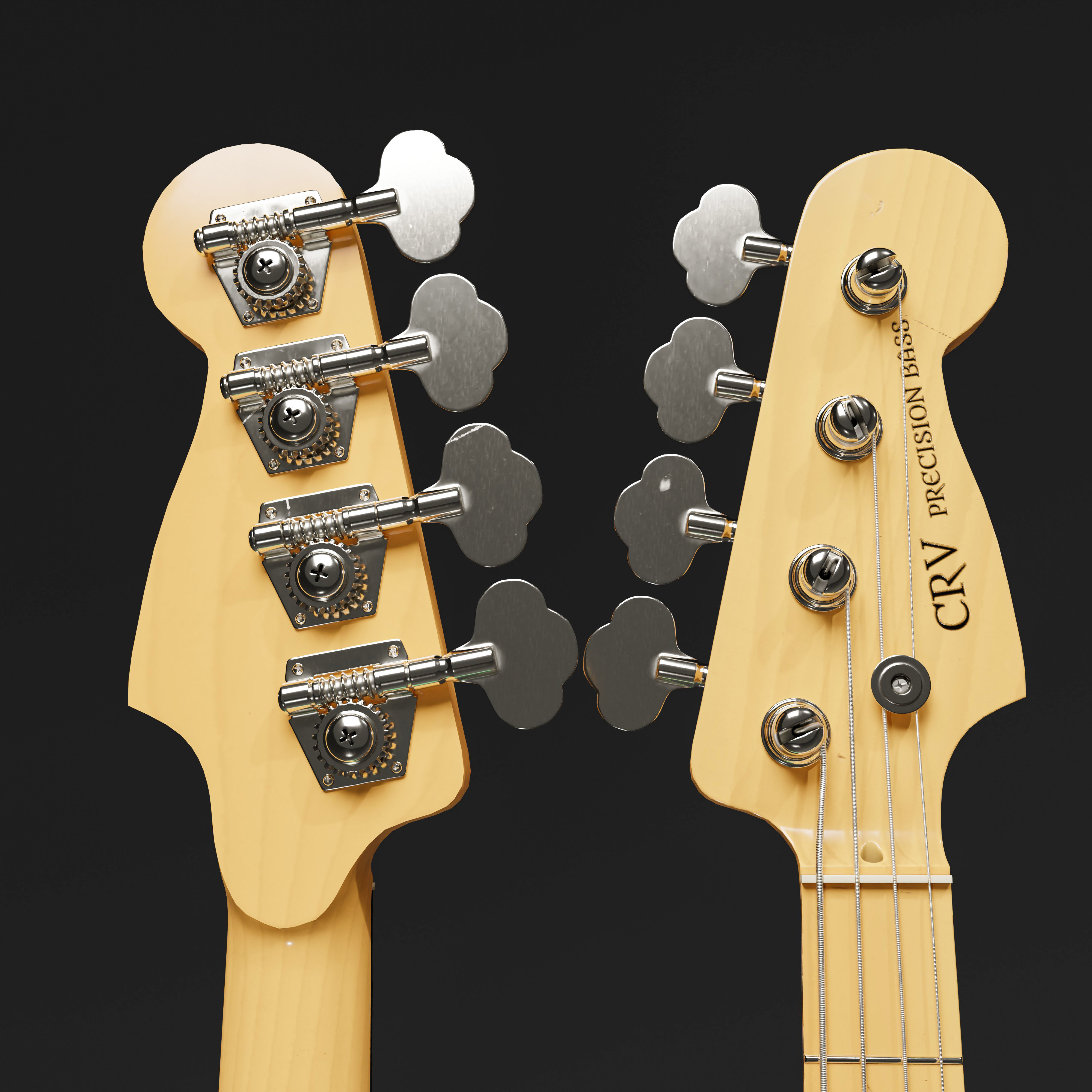 Precision Bass Green and Maple 3D model_6
