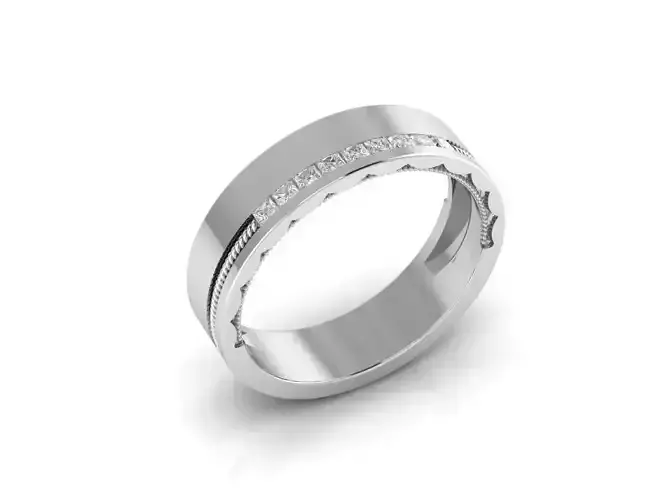 Diamond Scatter Platinum cute couple ring