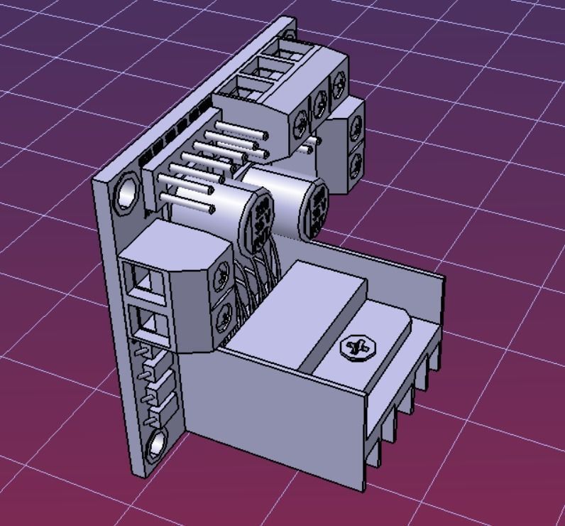 L298N MOTOR DRIVER CATIA 3D model_2