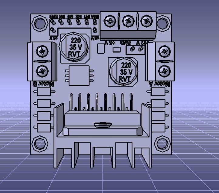 L298N MOTOR DRIVER CATIA 3D model_1