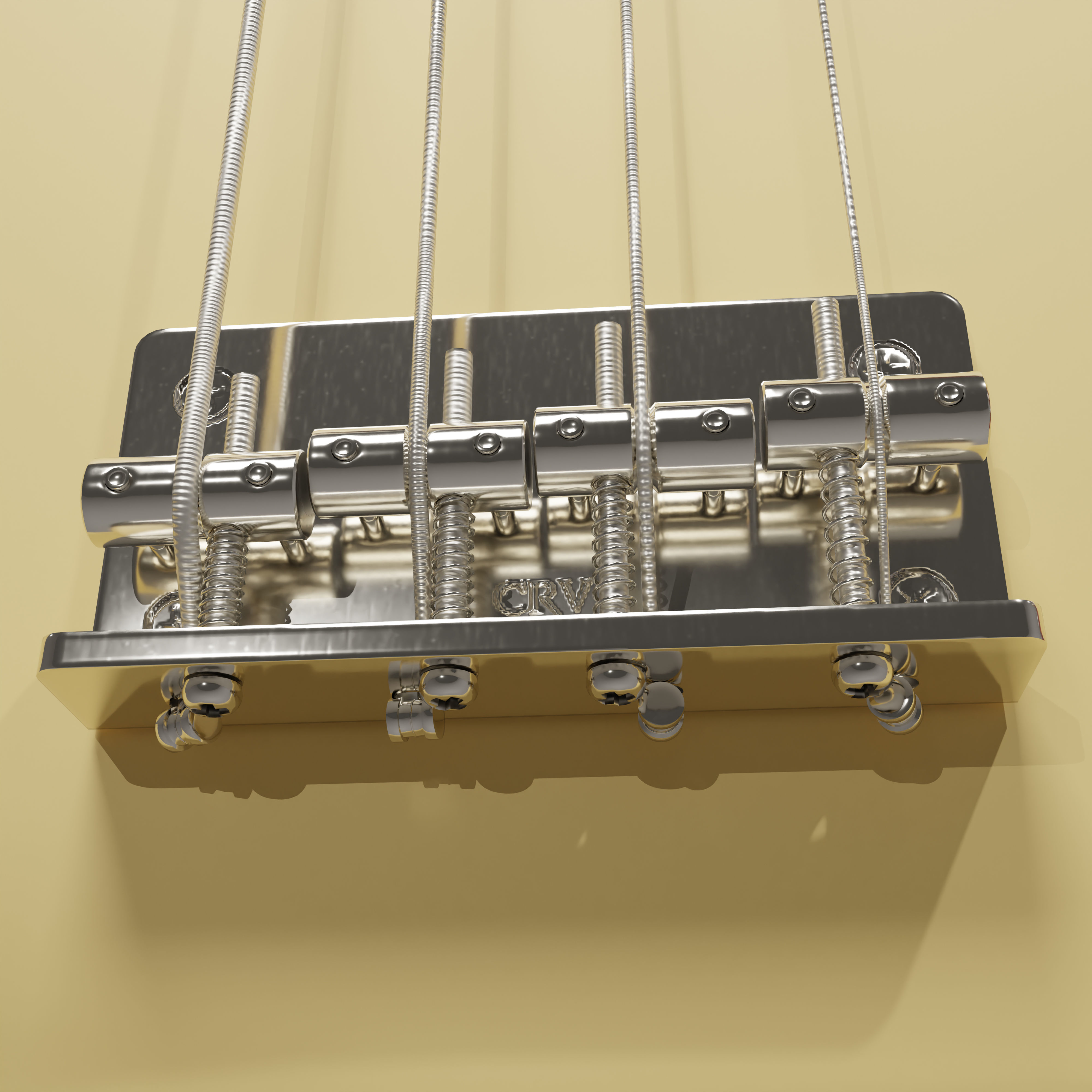 Precision Bass - Cream Rosewood 3D model_5