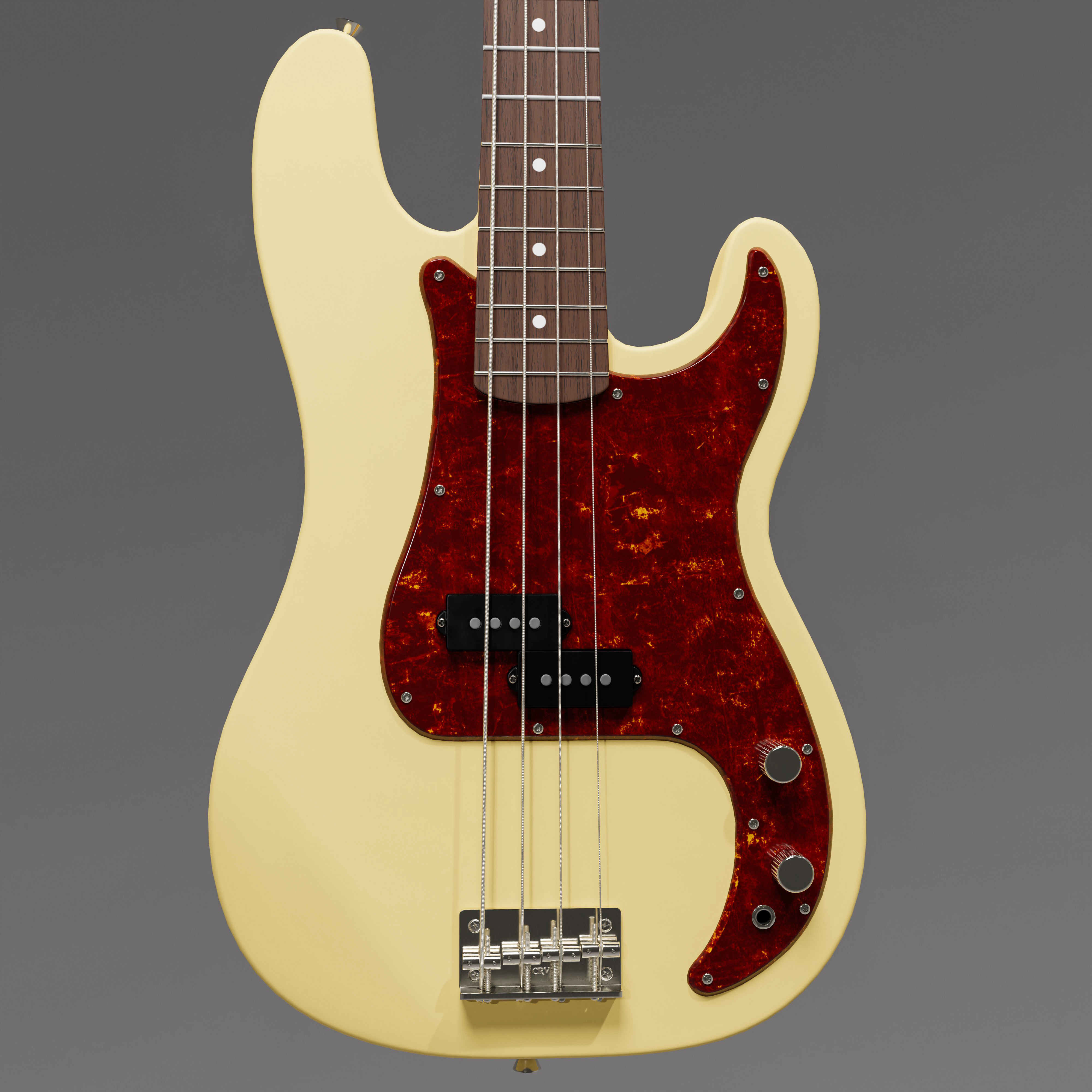 Precision Bass - Cream Rosewood 3D model_3