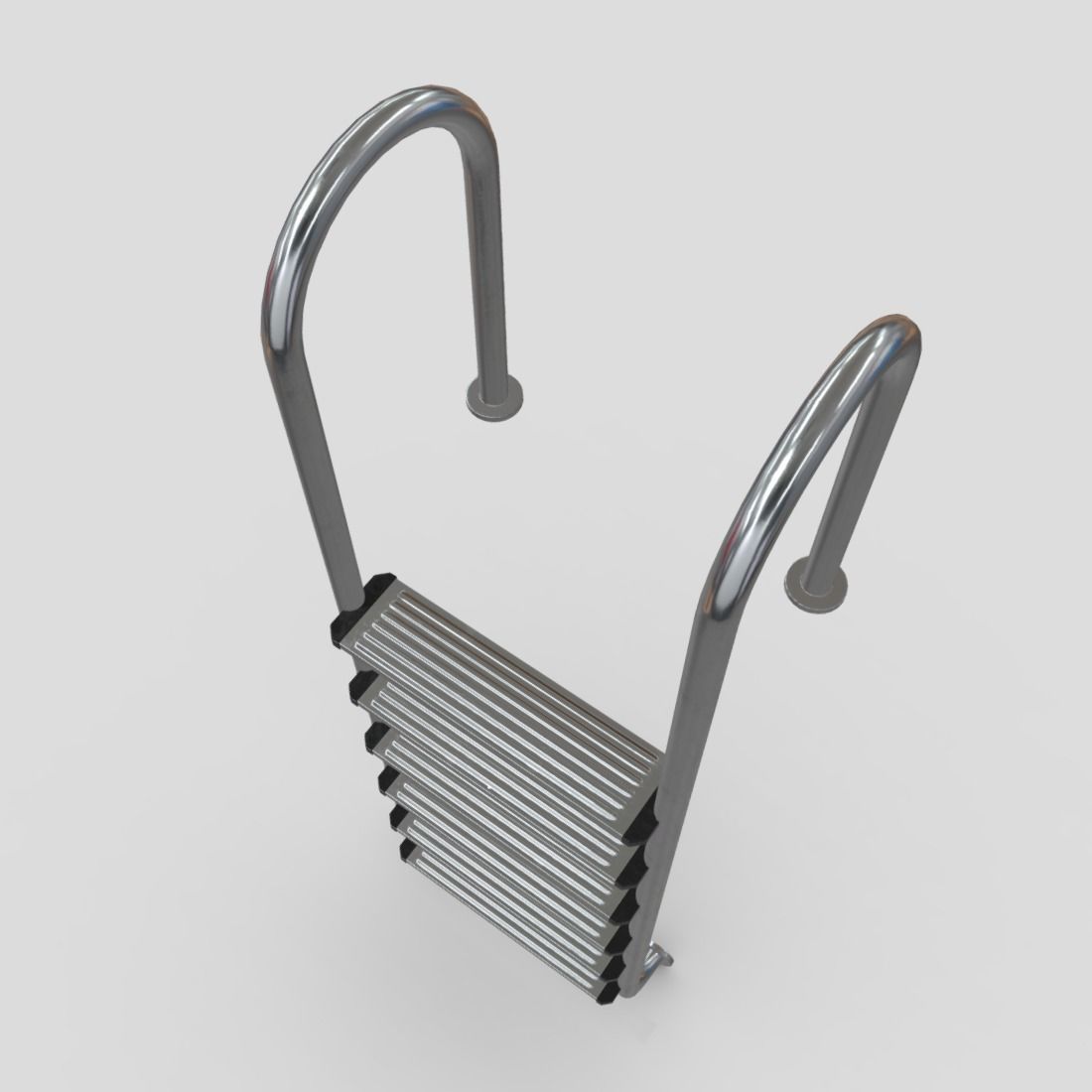 Pool Ladder 2 Low-poly 3D model_7
