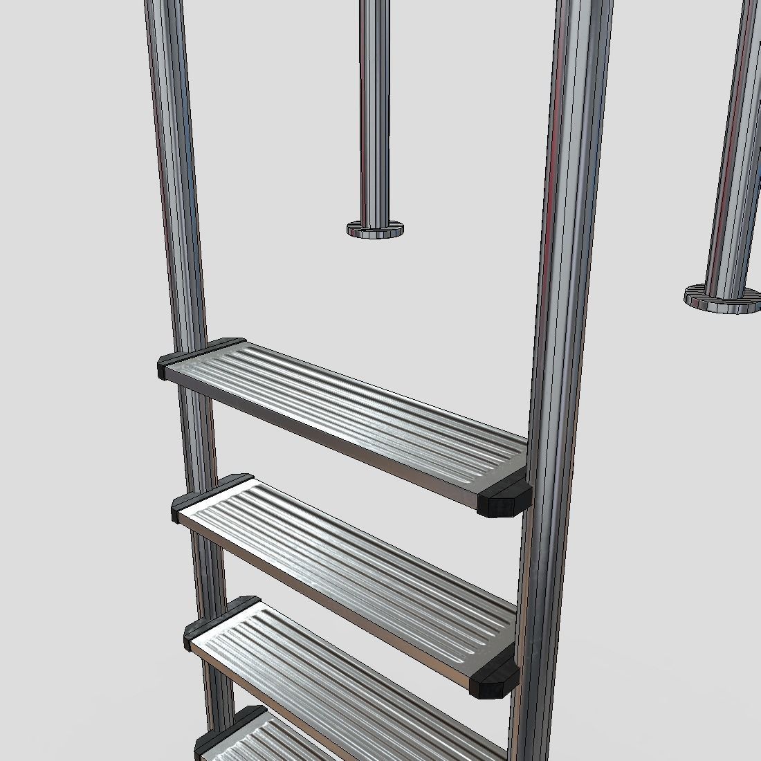 Pool Ladder 2 Low-poly 3D model_14