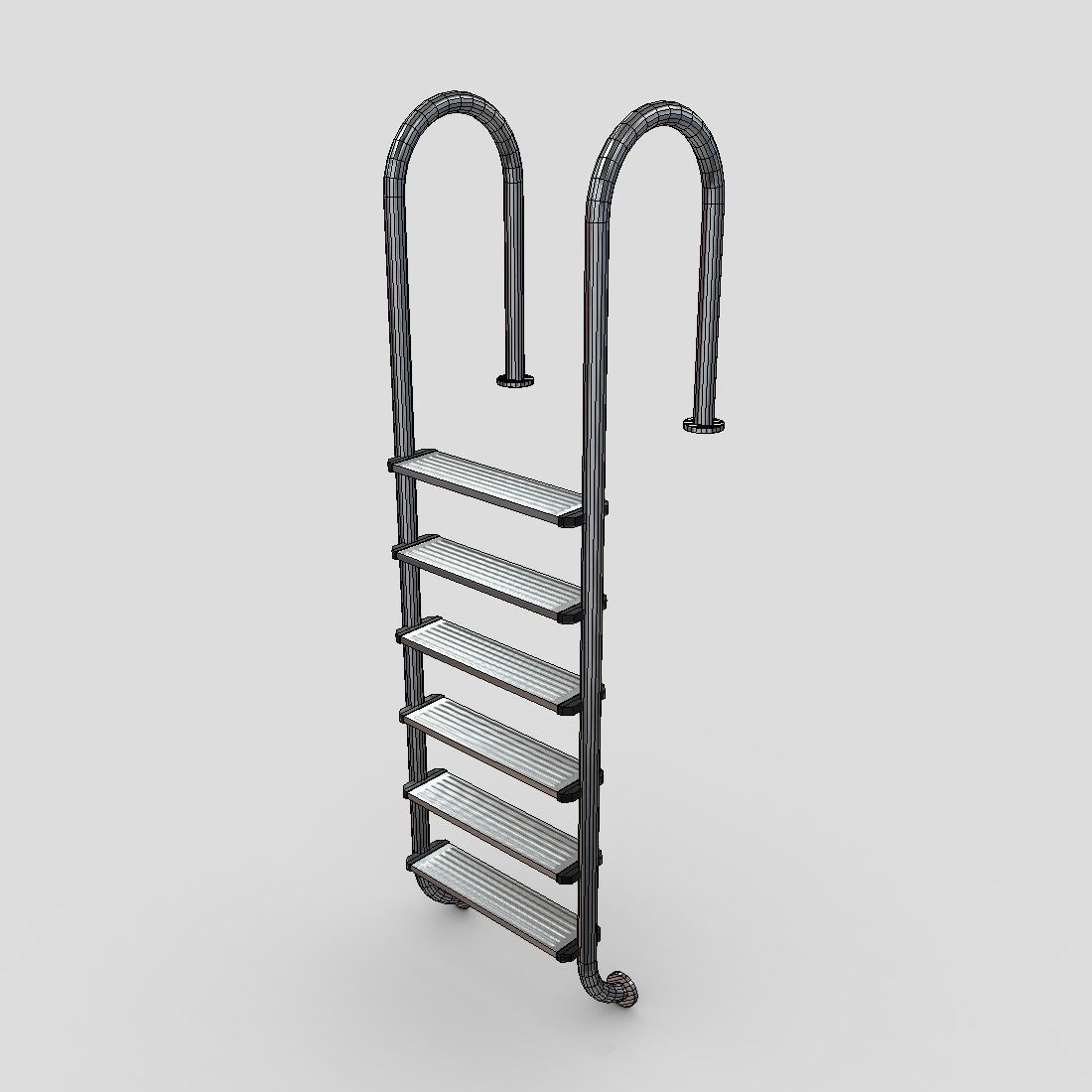 Pool Ladder 2 Low-poly 3D model_12