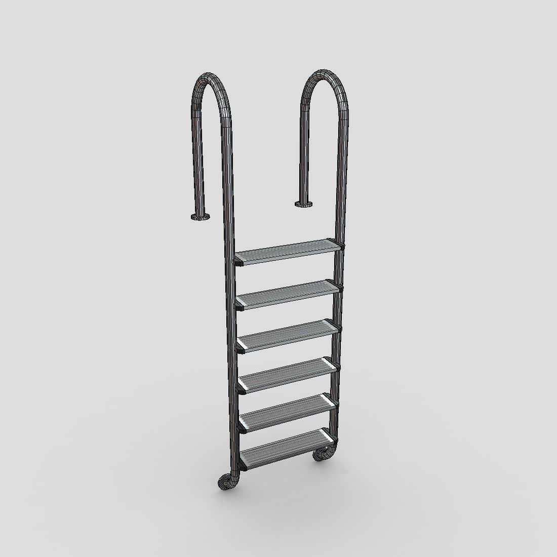 Pool Ladder 2 Low-poly 3D model_2