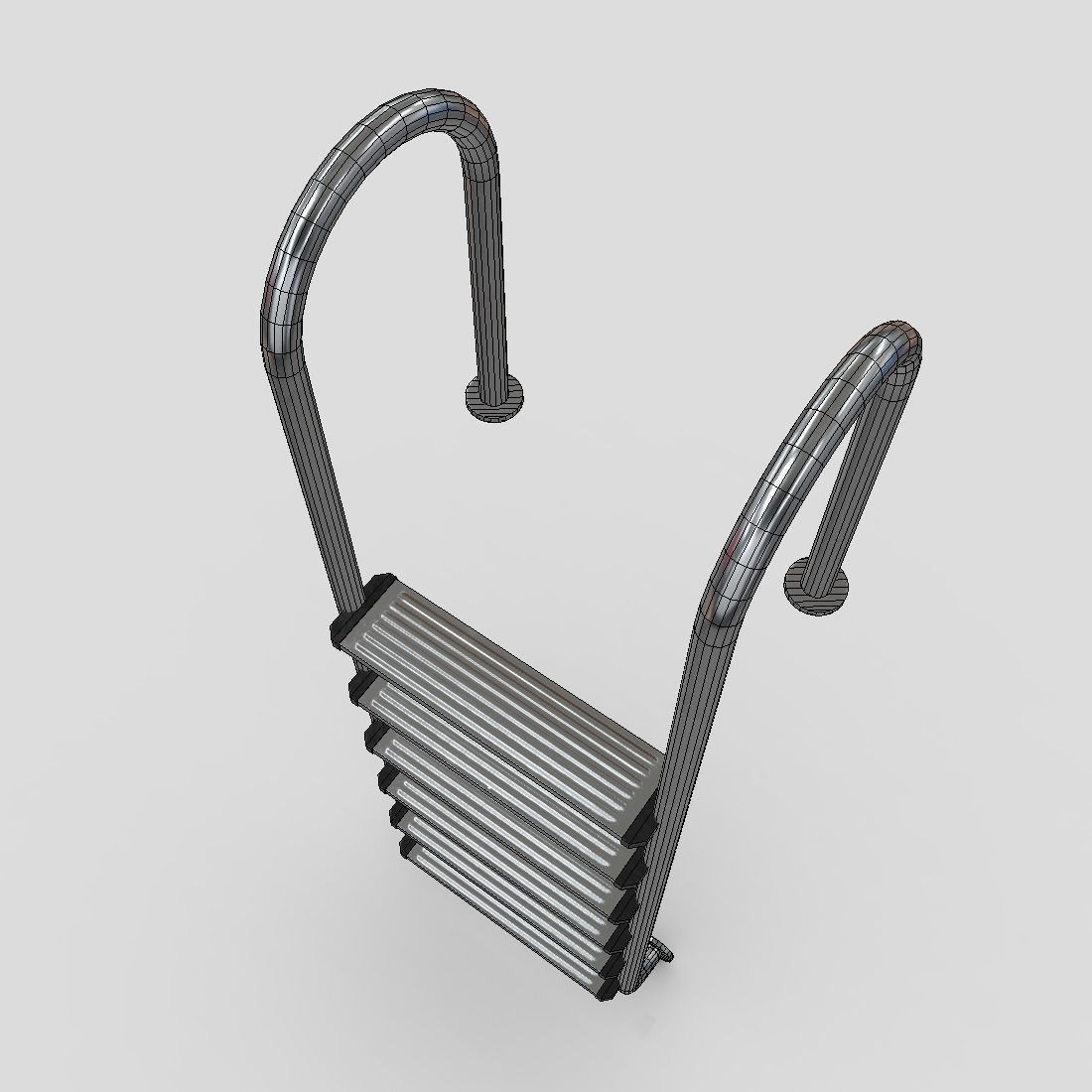 Pool Ladder 2 Low-poly 3D model_8