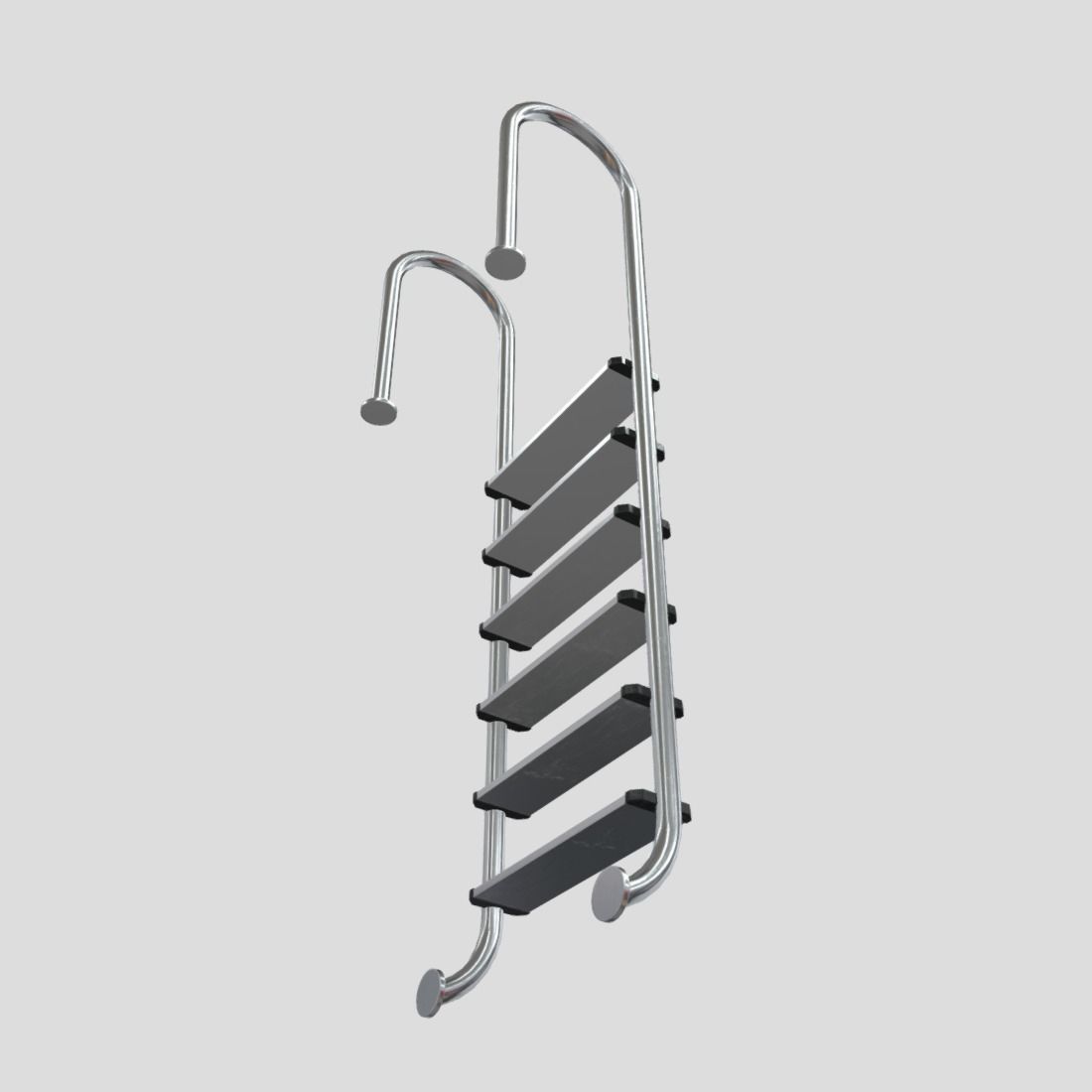 Pool Ladder 2 Low-poly 3D model_9