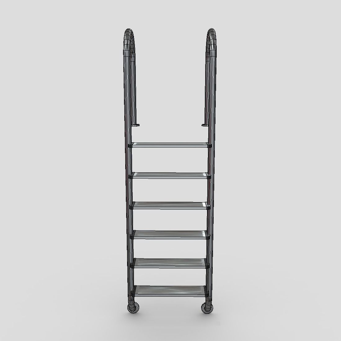 Pool Ladder 2 Low-poly 3D model_4