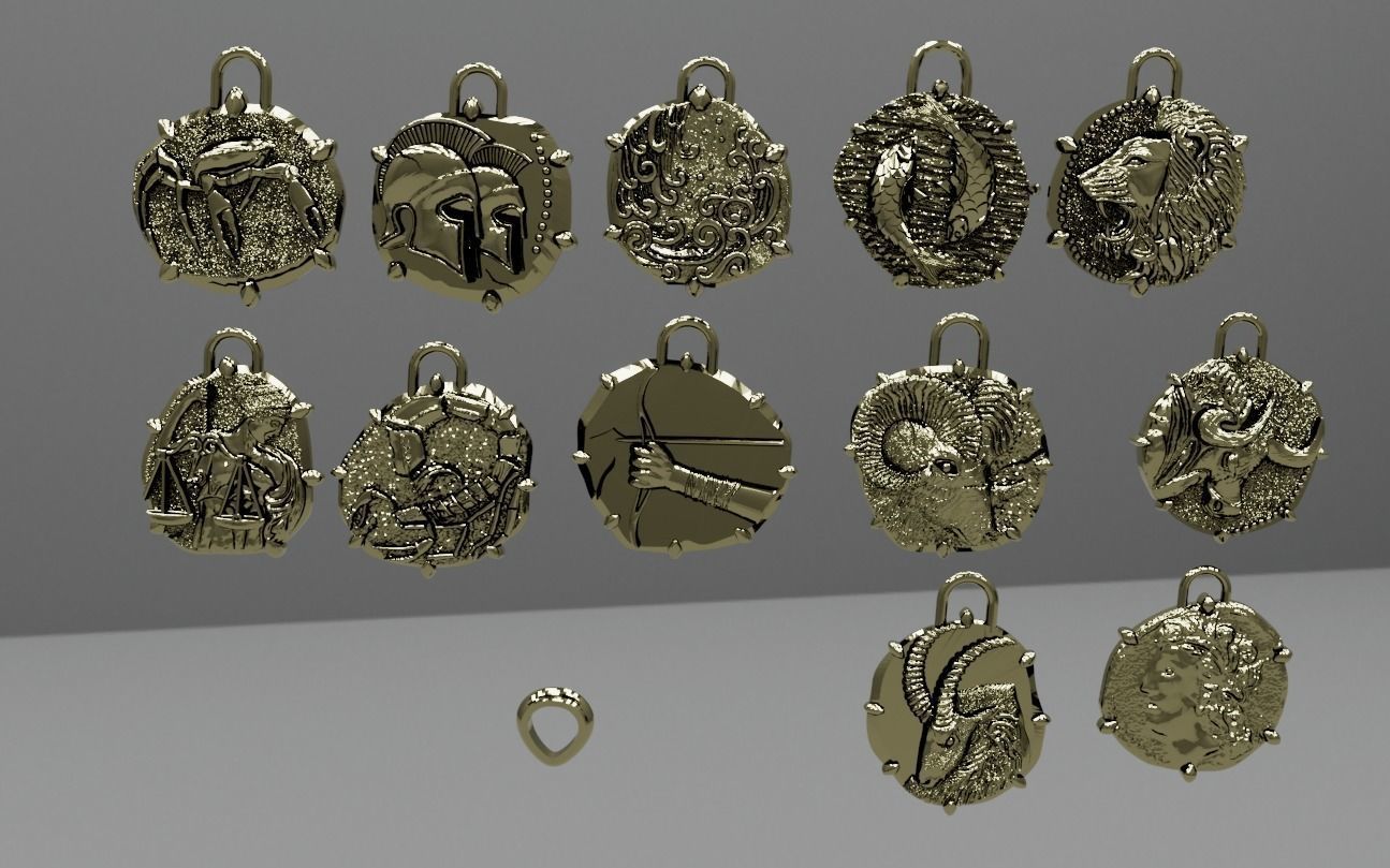 zodiac signs 3D print model_4