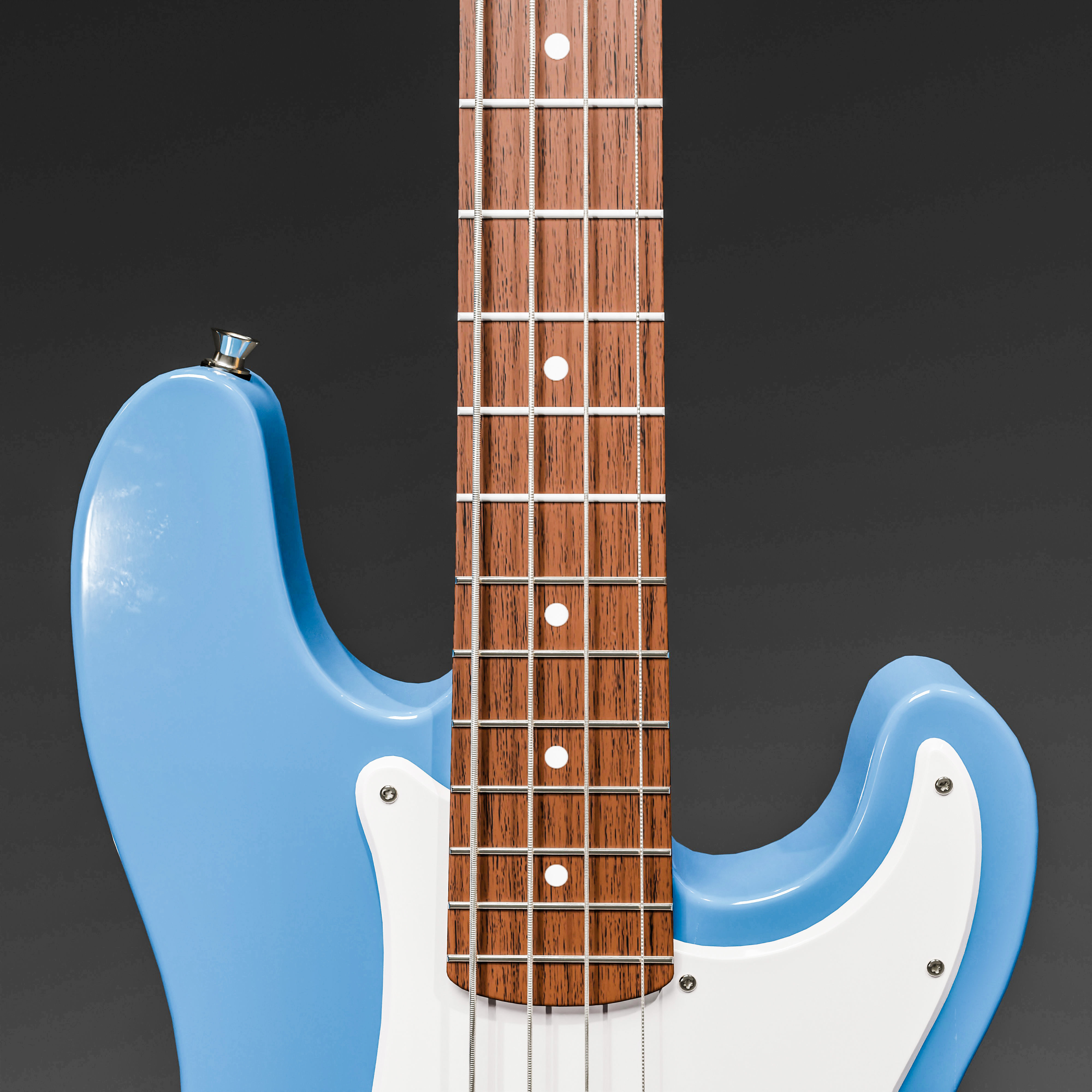 Precision Bass Blue Rosewood 3D model_8