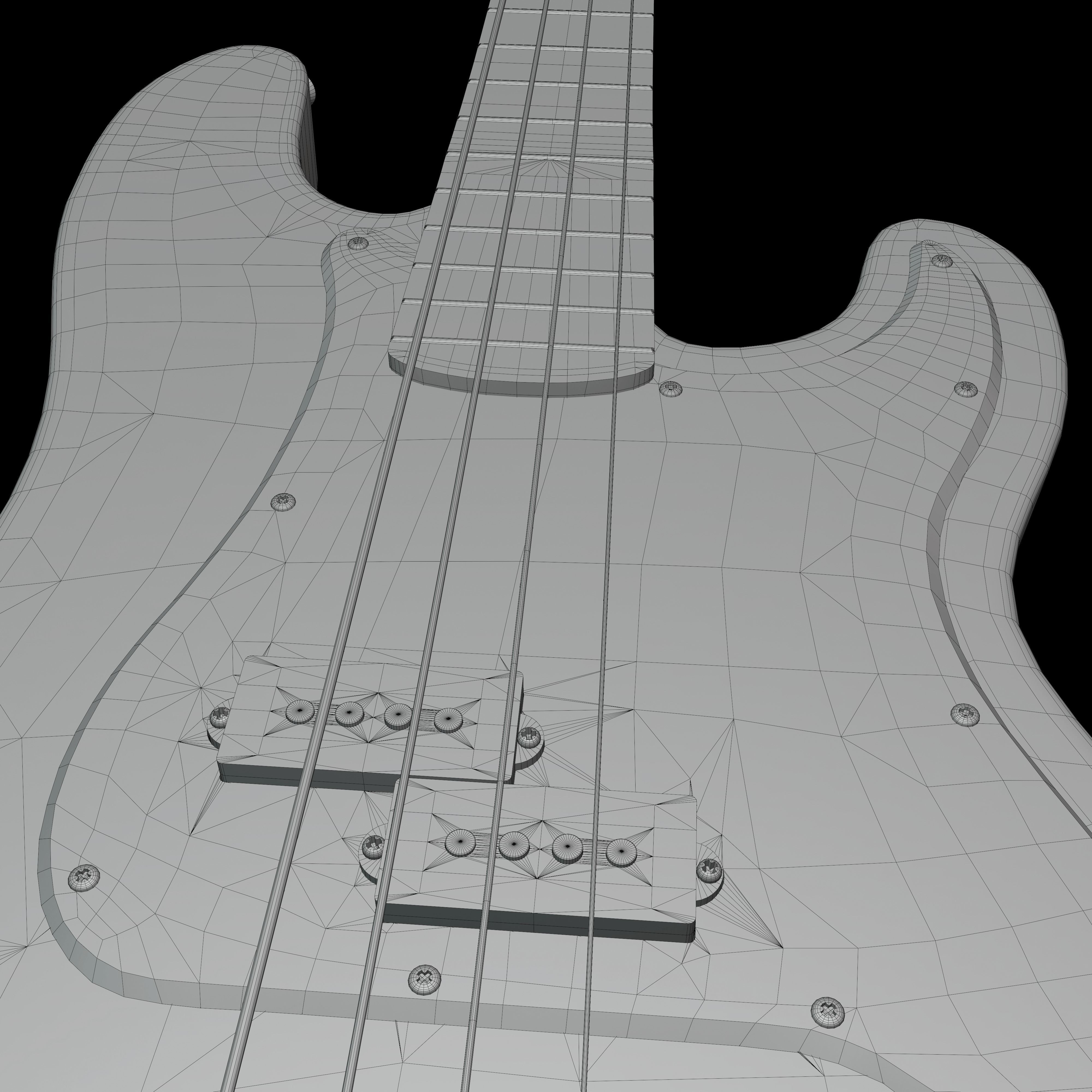 Precision Bass Blue Rosewood 3D model_15