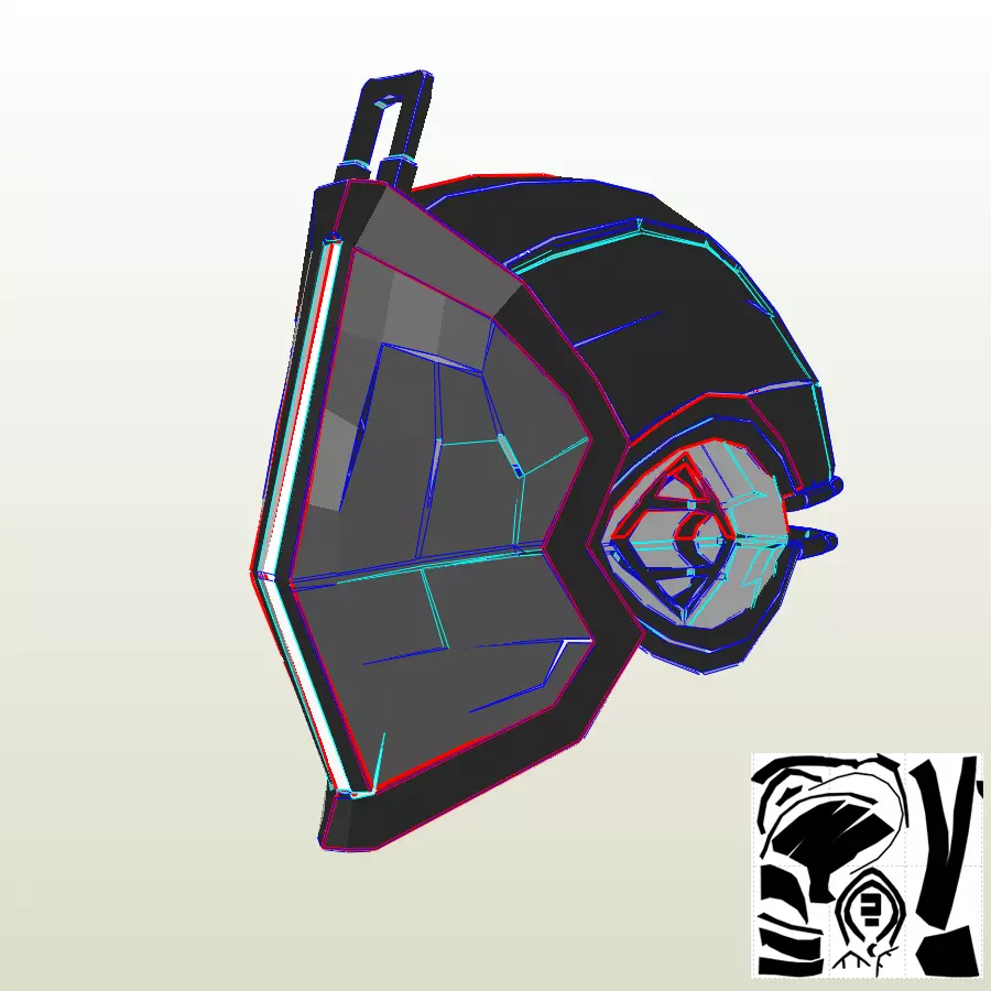 Bondrewd Made in Abyss Helmet Pepakura Template Foam Unfold  3D print model_0